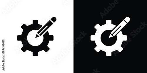 Planning Icon Sheet Black And White