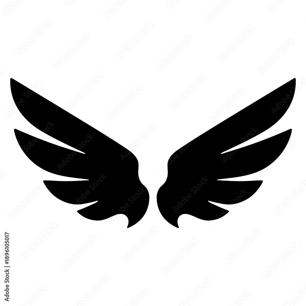 Obraz premium Wing icon. Simple wing vector icon