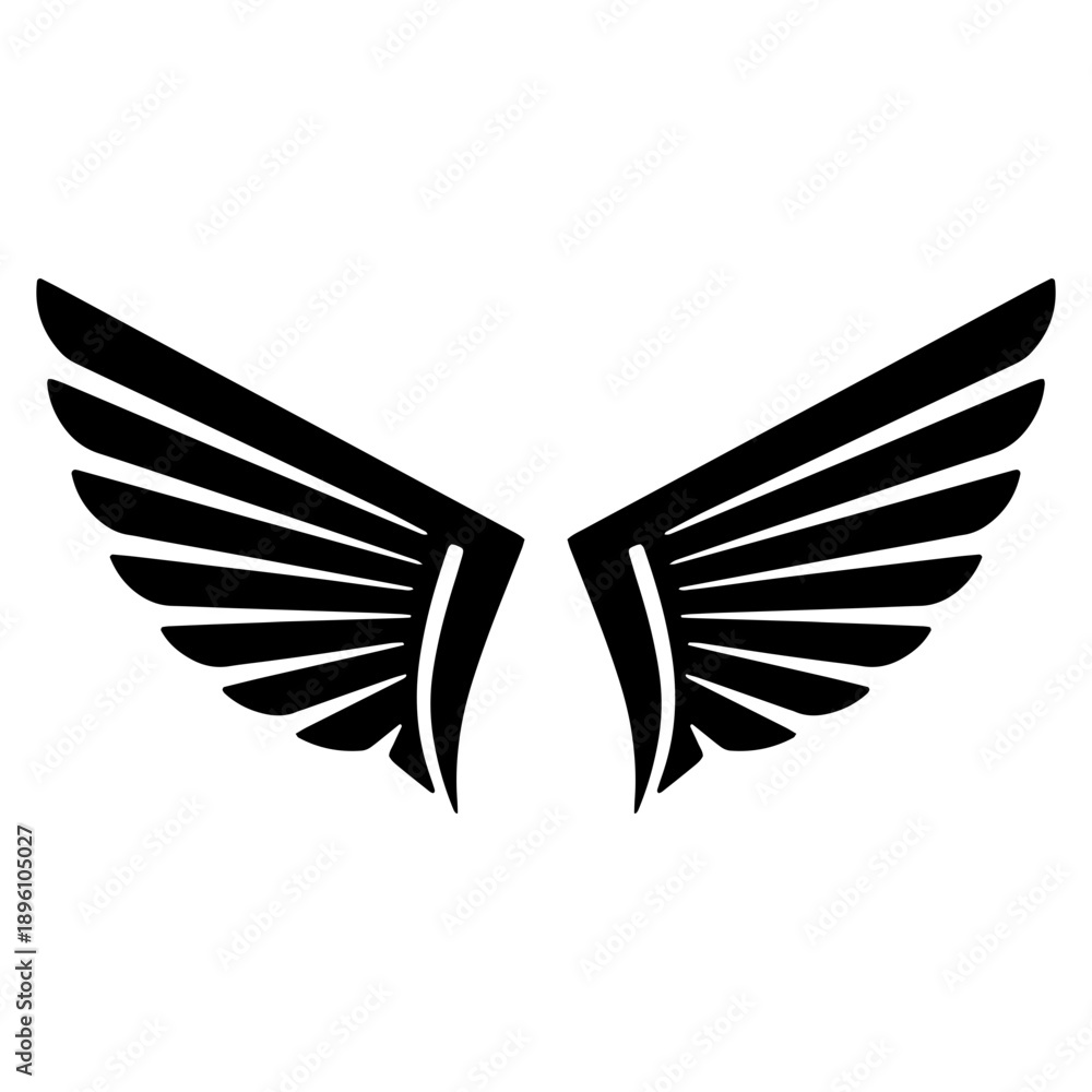 Obraz premium Wing icon. Simple wing vector icon