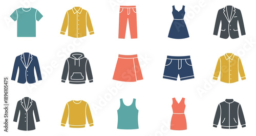 Casual Fashion Flat Lay with Diverse Clothing Items and Accessories