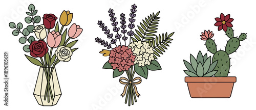 Elegant Flower Arrangements in Vases for Home Decor and Events