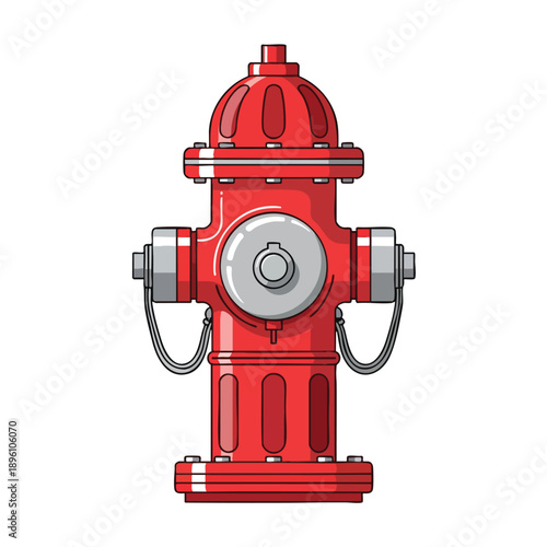 Red Fire Hydrant Illustration