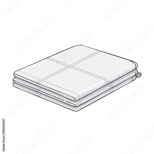 Neatly folded and stacked white towels