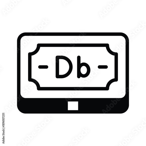 Well crafted glyph icon of sao currency is ready