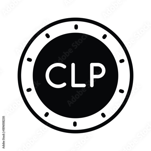 Modern glyph icon of chilean peso is ready for commercial use