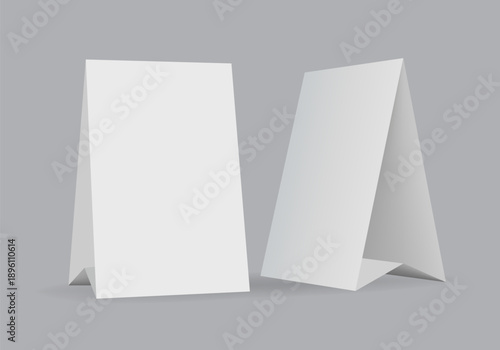 Blank paper table tent mockup