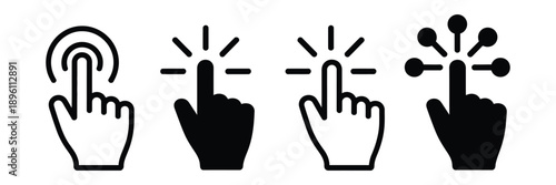 interactivity icons set virtual reality connection vector collection.