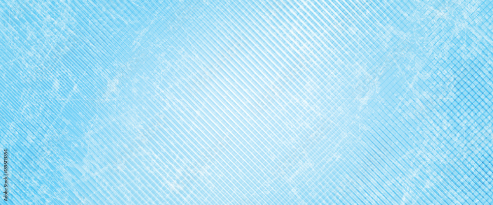 Fototapeta premium Scratched ice surface texture. Blue ice background with skate traces, cracks, scratches. Rough winter sport rink backdrop. Frozen lake or pond water wallpaper with dots, spot and lines. Eps10