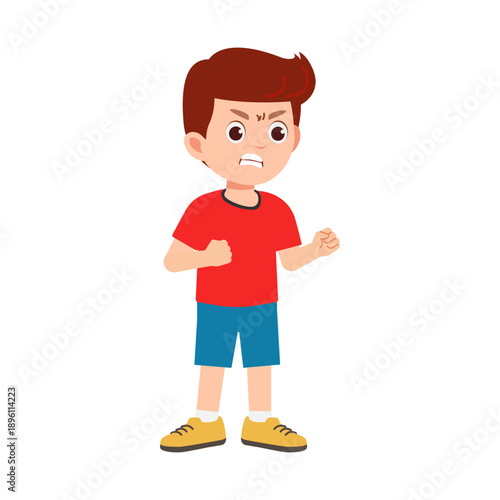 Boy expressing anger and frustasion