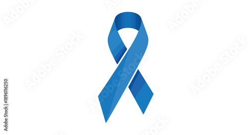 Blue awareness ribbon symbolizing support for various causes.