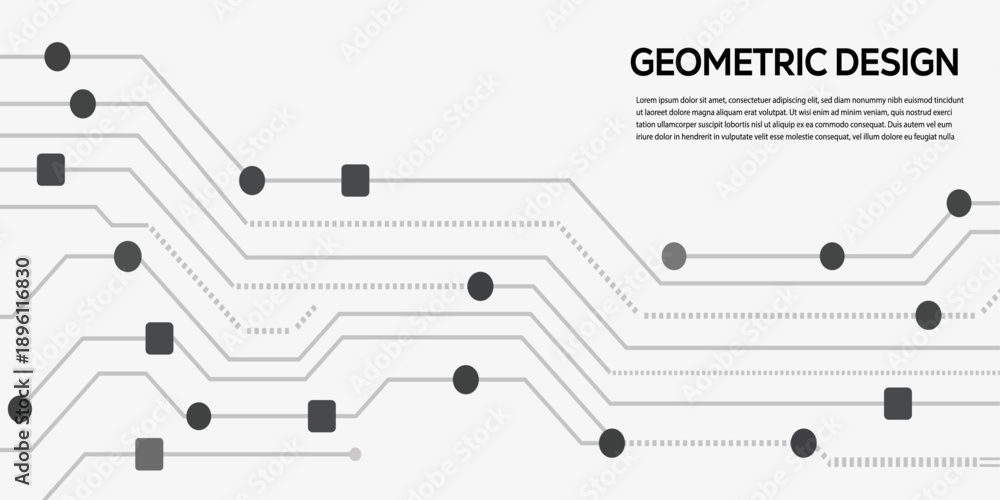 Obraz premium Abstract Geometric Technology Line Background with Minimal Design