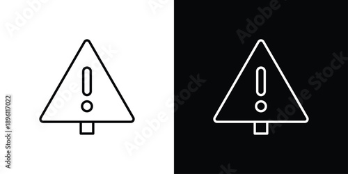Warning Sign Icon Sheet Black And White