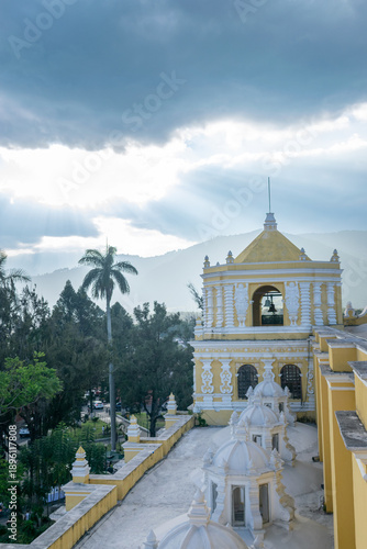 Architectural masterpiece of La Merced featuring intricate stucco details and colonial design
