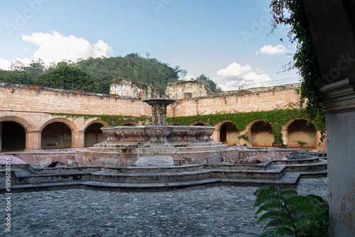 Weathered stone archways of Antigua’s historic cathedral reflecting Guatemala’s colonial heritage
