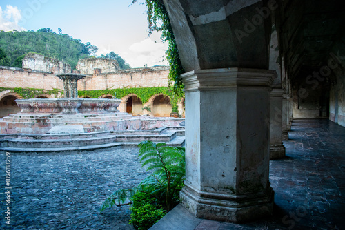 Colonial cathedral ruins featuring elegant arches in the heart of Antigua Guatemala