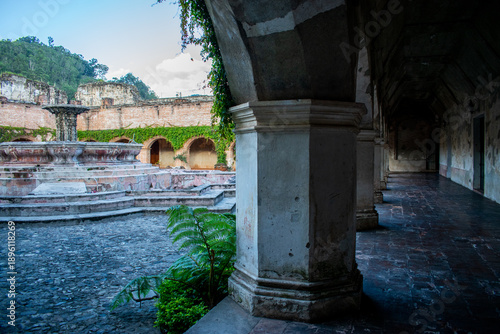 Historic stone arches of San José Cathedral in Antigua Guatemala revealing the timeless beauty of Spanish colonial architecture