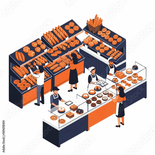 Bakery Shop with Variety of Breads and Pastries.