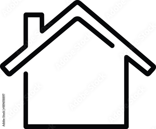 Simple Outline Drawing of a House A Symbol of Home and Shelter
