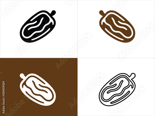 Dates fruit design icon related to fruits. editable vector design.