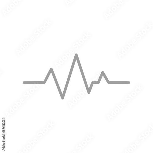Minimal pulse line icon with three peaks representing heartbeat, signal, and activity. Clean vector design suitable for health, fitness, technology, data, and modern UI applications.
