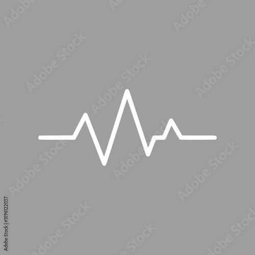 Minimal pulse line icon with three peaks representing heartbeat, signal, and activity. Clean vector design suitable for health, fitness, technology, data, and modern UI applications.

