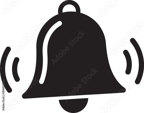 Notification Bell Alert Icon – Ringing Alarm Reminder Symbol