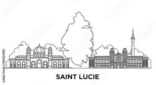 Overview of Iconic Landmarks in a Minimalist Style