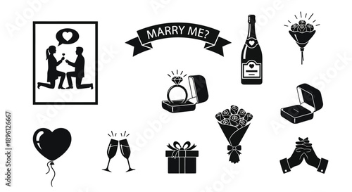 Marriage proposal elements set for wedding planning