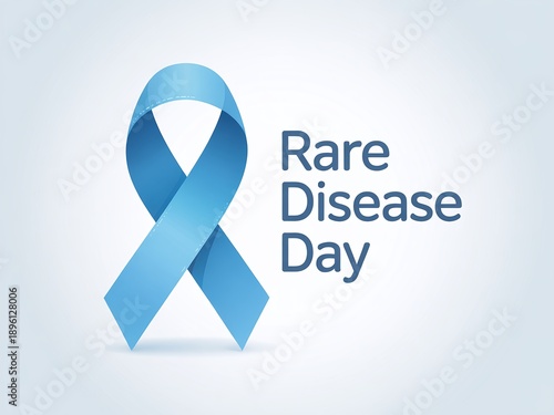 Wallpaper Mural Simple blue awareness ribbon for Rare Disease Day medical logo and healthcare patient support campaign branding for nonprofit clinics Torontodigital.ca