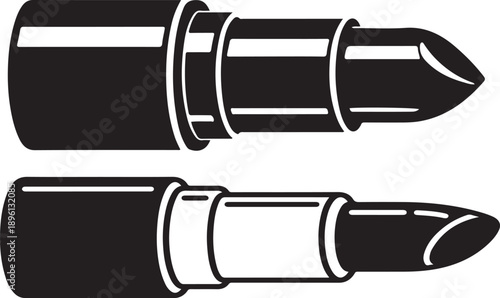 Lipstick Makeup Cosmetic Icon Vector Illustration