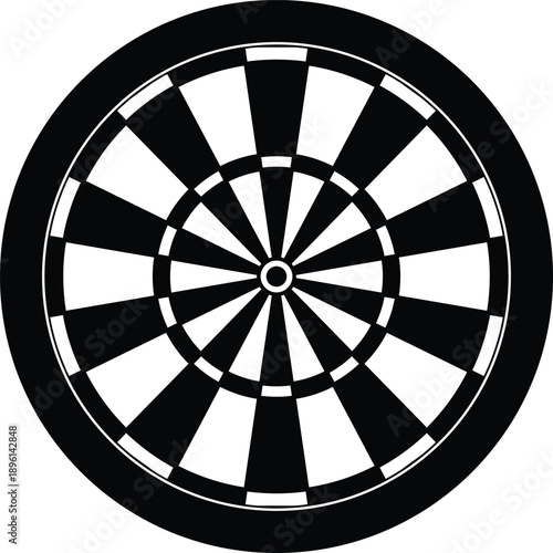 Black and white car wheel rim vector illustration, flat design isolated graphic