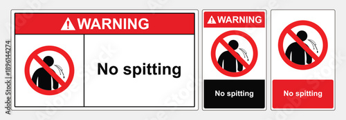 Safety sign no spitting
