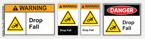 Crushing of hand sign. warning caution board. Safety sign Vector Illustration. OSHA and ANSI standard sign. eps10