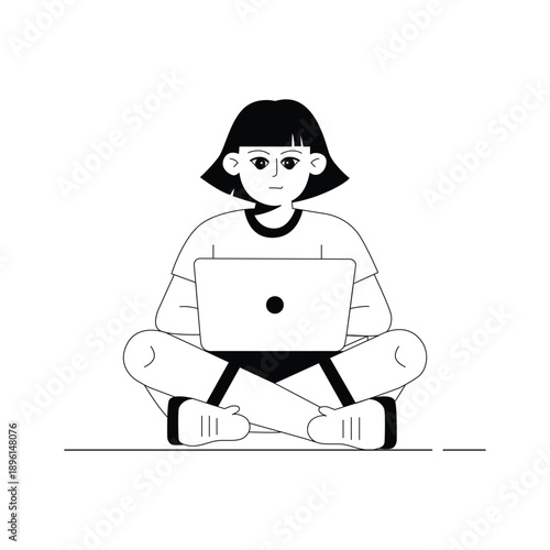 A professional glyph illustration of ecommerce business concept