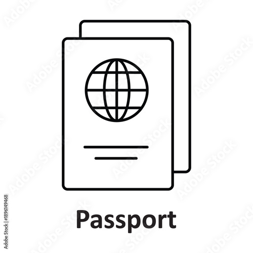 Passport Vector icon which can easily modify or edit