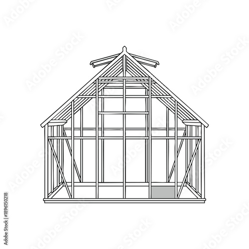 Greenhouse Blueprint Illustration