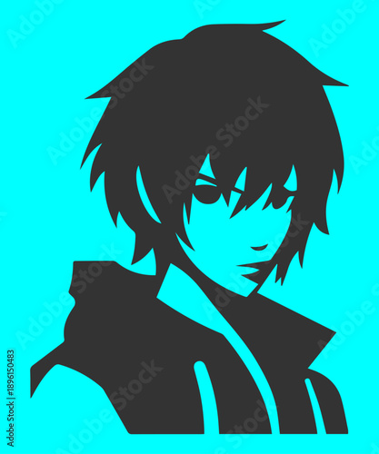 A stylised anime-inspired character is presented, the silhouette against a vibrant backdrop, inviting interpretations and sparking curiosity.