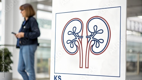 Simple Vector Poster With Kidney Outline And Clean