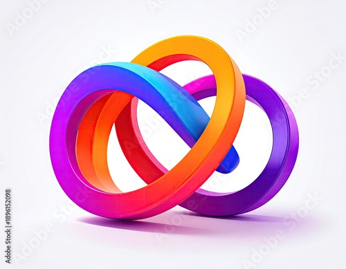 Interlocked rings, gradient color