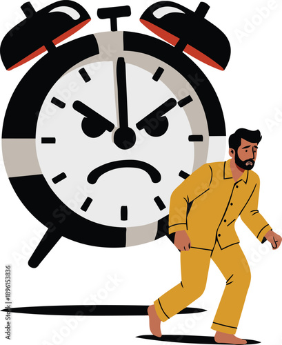 Man Chased By Angry Clock