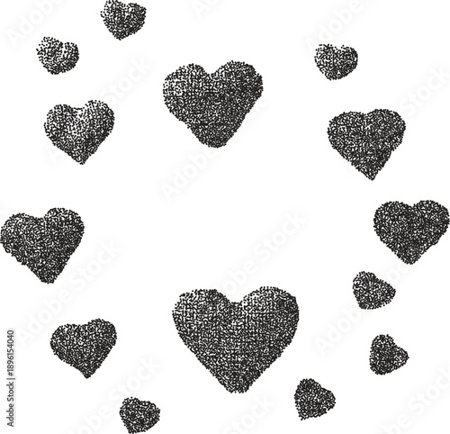 Heart y2k retro stipple art love brutalist halftone vector png transparent, passion 2000s photocopy effect tattoo aesthetic