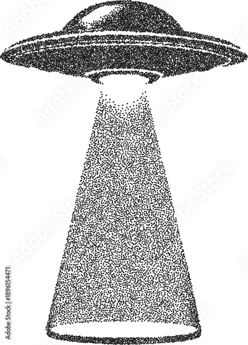 Alien y2k retro stipple art ufo brutalist halftone vector png transparent, galaxy 2000s photocopy effect tattoo aesthetic