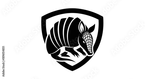 Armadillo Graphic Logo on Shield