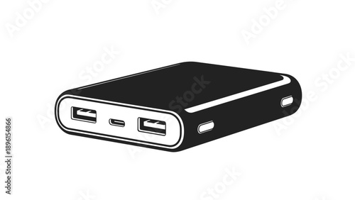Portable power bank with multiple usb ports for charging devices on the go efficiently