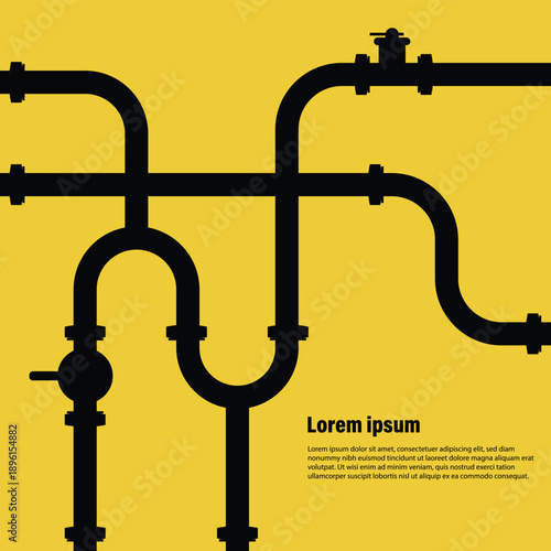 Pipe Fitting Background Vector Design.