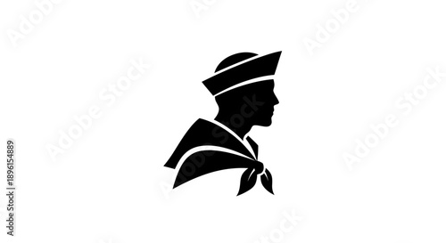 Sailor Silhouette Profile Vector