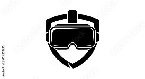 Virtual Reality Headset Shield Icon