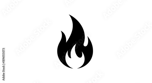 Black Fire Flame Icon