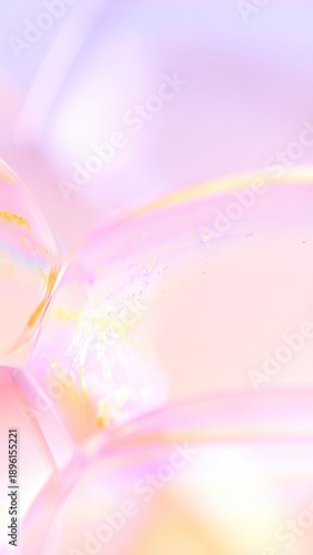 Soft focus bubbles of pink, lilac, and yellow hues