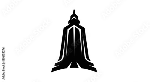 Modern Stylized Rocket Silhouette